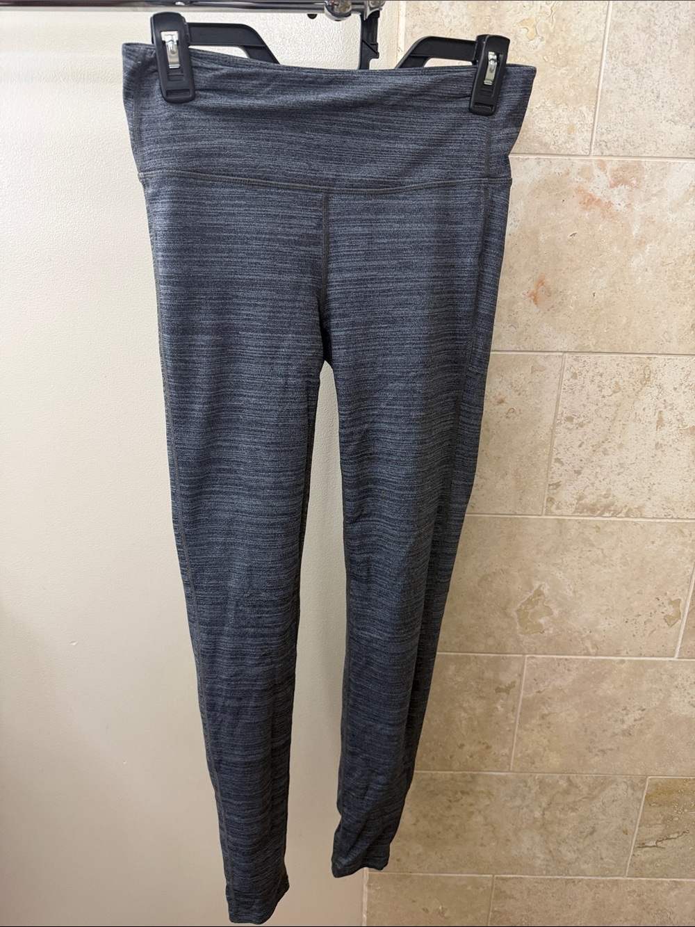 Athleta Heathered Charcoal High-Rise Leggings